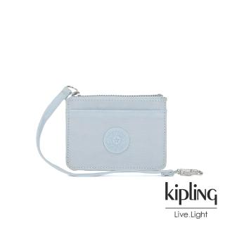 【KIPLING】棉花糖藍多夾層證件零錢包-CINDY