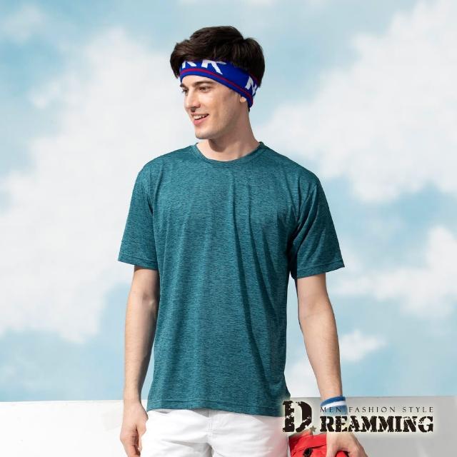 【Dreamming】活力多色機能速乾彈力運動圓領短T  吸濕排汗(共七色)