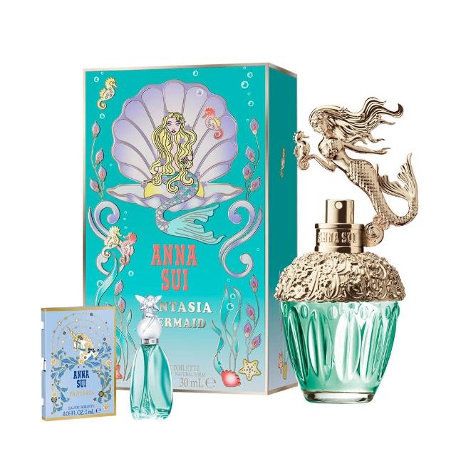 【ANNA SUI 安娜蘇】童話美人魚淡香水30ml(贈隨機小香*1+童話獨角獸針管*1)