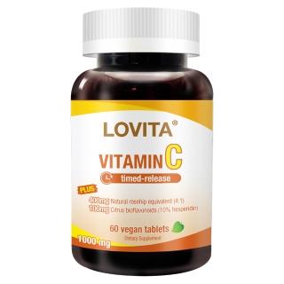 【LOVITA愛維他】長效緩釋型維他命C素食錠1000mg(60錠)