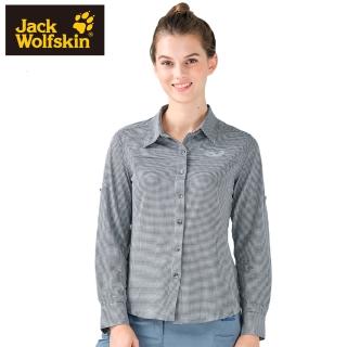 【Jack wolfskin 飛狼】女 彈性長袖排汗襯衫(深灰)