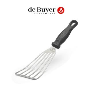 【de Buyer 畢耶】『FKO碳纖握柄系列』不鏽鋼彈性簍空鏟31cm