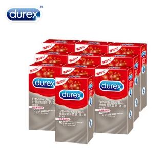 【Durex 杜蕾斯】超薄裝更薄型衛生套10入*10盒