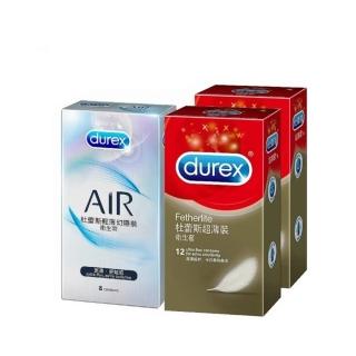 【Durex 杜蕾斯】超薄裝保險套12入*2盒+AIR輕薄幻隱裝8入