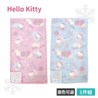【SANRIO 三麗鷗】Hello Kitty 涼感運動巾(粉/藍 30x100cm)
