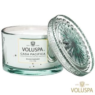 【美國 VOLUSPA】悠遊太平洋 浮雕玻璃罐 312g香氛蠟燭(Casa Pacifica)