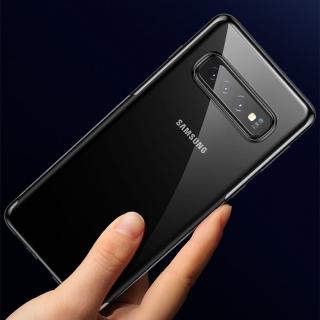 【BASEUS】倍思三星S10質感邊框纖薄防紋TPU高透手機保護殼/保護套(黑色)