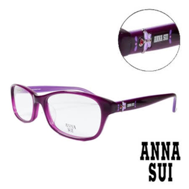 【ANNA SUI 安娜蘇】翩翩舞蝶造型眼鏡-紫(AS621-749)