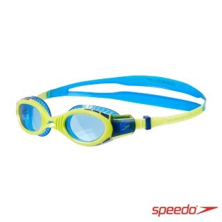 【SPEEDO】兒童運動泳鏡 Futura Biofuse Flexiseal(萊姆綠/藍)