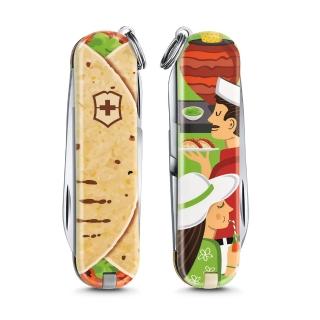 【VICTORINOX 瑞士維氏】限量迷你7用印花瑞士刀-墨西哥捲餅(2019 限量品)