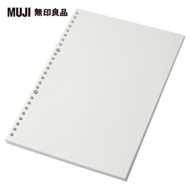 Muji 無印良品 植林木不易透色活頁紙 B5 方眼 5mm 100頁 Momo購物網