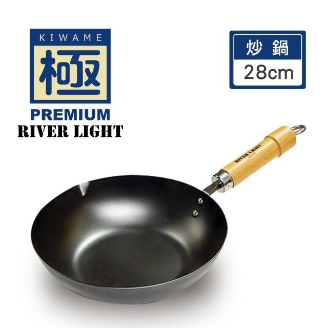 【極PREMIUM】不易生鏽窒化鐵炒鍋 28cm+玉子燒18x13cm兩件組(日本製極鐵鍋無塗層)