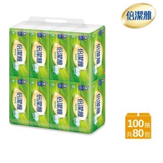 【PASEO 倍潔雅】倍潔雅柔軟舒適抽取式衛生紙(100抽80包/箱)