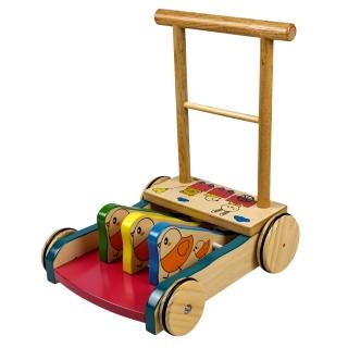 台灣製造 彩色原木防滑助步車(通過台灣安全檢驗合格)