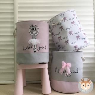 【Kori Deer 可莉鹿】北歐風可折疊置物籃-芭蕾女伶(兒童玩具收納籃/提籃/洗衣籃)