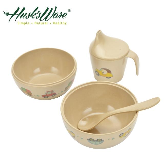 【Husk’s ware】稻殼天然環保兒童小巨蛋學習餐具旅行外出套組