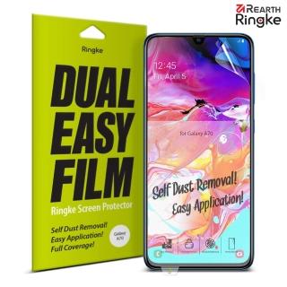 【Ringke】三星 Galaxy A70 [Dual Easy Film] 易安裝滿版螢幕保護貼-二入(A70易安裝滿版螢幕保護貼)