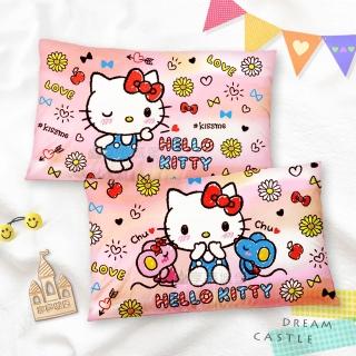 【享夢城堡】中枕63x45cm一入圖案隨機(HELLO KITTY CHU CHU-粉)