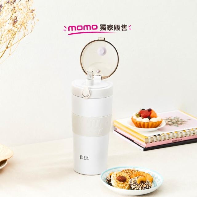 【IKUK 艾可】真陶瓷保溫杯-第二代大Q彈蓋保溫保冰杯800ml(吸管杯/保溫瓶/冰壩杯/大容量保冰杯/環保杯)