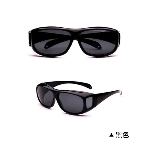 【TAI LI 太力】台灣製套鏡式抗UV偏光太陽眼鏡墨鏡#3348(黑色/茶色 附時尚眼鏡盒)