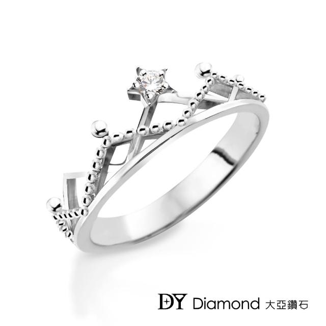 DY Diamond 大亞鑽石【DY Diamond 大亞鑽石】L.Y.A輕珠寶 18K白金 皇冠 鑽石女戒