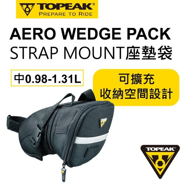 【TOPEAK】AERO WEDGE PACK 綁帶式坐墊袋-中