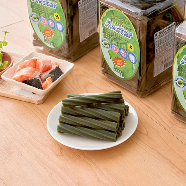 【A star】潔牙骨超大桶裝1900G(狗零食/狗潔牙/寵物潔牙/寵物零食/多效雙頭/螺旋五星/亮白螺旋/高齡犬)