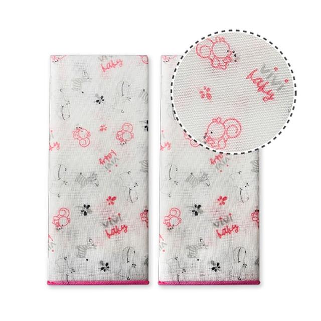 【VIVIBABY】MIT精梳棉紗布 精梳棉超柔紗布手帕 高密度紗布巾 餵奶巾 手帕(動物樂園9入 藍/粉)