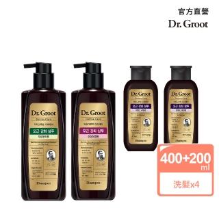 【Dr. Groot】養髮密帖換季健髮洗護組(洗髮400ml*2+200ml*2+60ml*6)