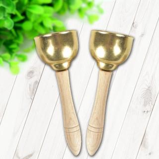 【美佳音樂】打擊樂器 長柄 碰鐘-大(銅鐘/碰鈴/2入)