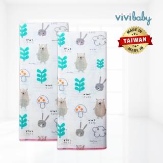 【VIVIBABY】小熊精梳棉超柔紗布澡巾/高密度紗布巾餵奶巾洗澡巾(6入)