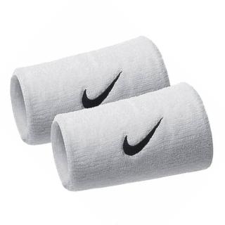 【NIKE 耐吉】Nike Swoosh 運動 打球 健身 加長 護腕 腕帶 吸濕 排汗 乾爽 彈性 2入 白(NNN05101OS)