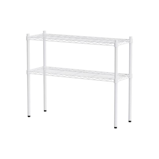 【dayneeds 日需百備】輕型 90x30x75公分 烤漆二層架(鐵力士架/收納層架/鞋架/展示架/層架/鐵架)