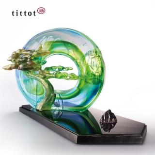 【tittot 琉園】無窮_祝福_順利(琉璃/禮物/玻璃/水晶/藝術品/擺飾/禮贈/企業/送禮/無/窮)