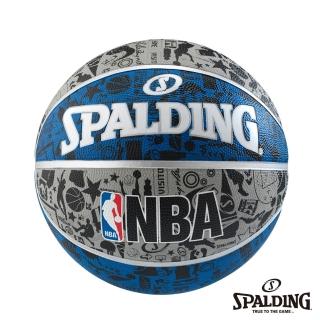 【SPALDING】斯伯丁 NBA 塗鴉系列 灰/藍/黑 籃球(7號)