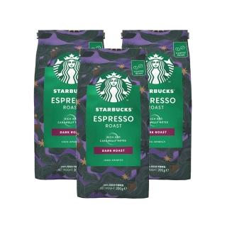 【星巴克Starbucks】派克市場/濃縮烘焙咖啡豆*3包組(口味任選200g*3包)