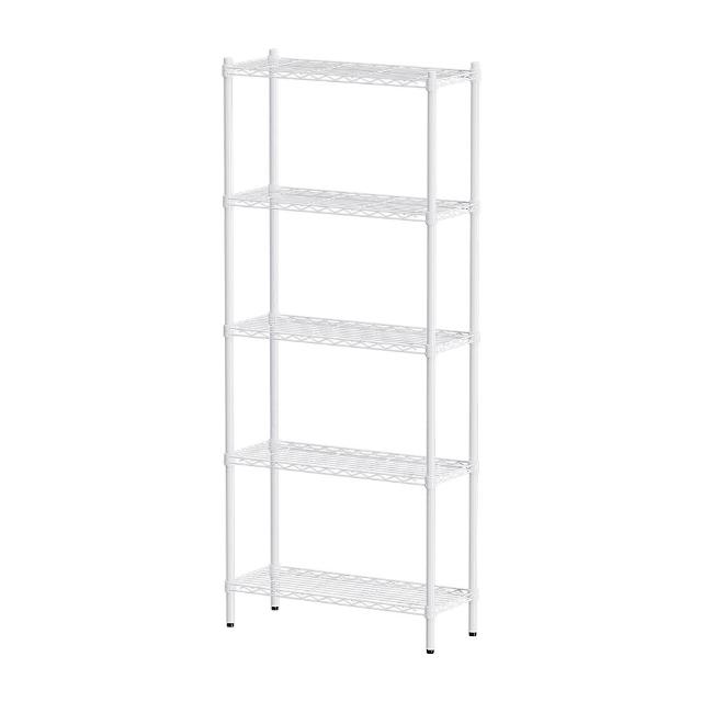 【dayneeds 日需百備】輕型 76x30x180公分烤漆五層架(鐵力士架/收納層架/鞋架/展示架/層架/鐵架)