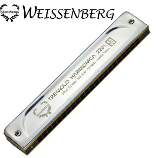 【韋笙堡 WEISSENBERG】入門款2201-SO 22孔複音口琴(不鏽鋼)