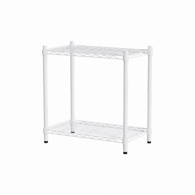【dayneeds 日需百備】輕型 60x35x60公分二層波浪架 三色可選(鐵力士架/收納層架/鞋架/展示架/層架/鐵架)