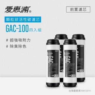 【EVERPURE 愛惠浦】公規10英吋GAC顆粒狀活性碳濾芯4支 GAC-100(DIY更換)