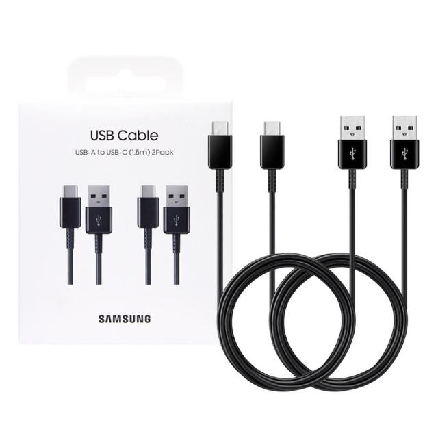 【Samsung 三星】1.5M Type-C 原廠傳輸線 2入 新款黑 / EP-DG930(台灣公司貨)