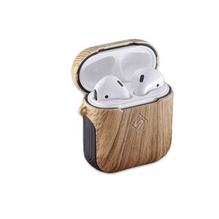 【卡思特】木紋系列 AirPods 附皮革扣環 耳機保護殼(蘋果無線耳機 收納保謢套)