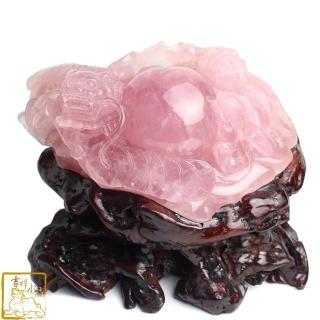 【吉祥水晶】粉晶貔貅擺件 14.44kg(招人緣招財)