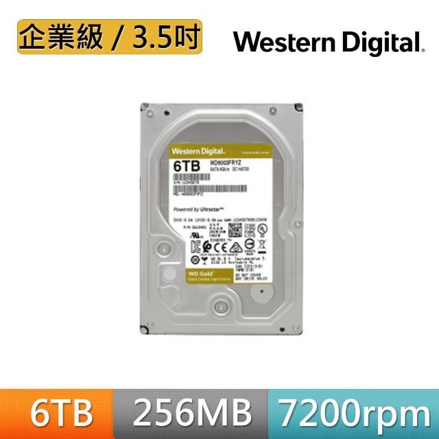 【WD 威騰】金標 6TB 企業級 3.5吋 SATA硬碟(WD6003FRYZ)