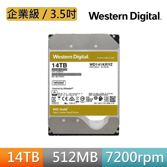 【WD 威騰】WD141KRYZ 金標 14TB 3.5吋企業級硬碟