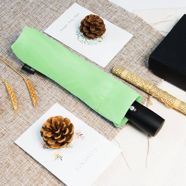 【雙龍牌】買一送一輕量降溫超防曬黑膠自動開收傘速乾防風自動傘(防風超撥水抗UV三折傘晴雨傘B5859)