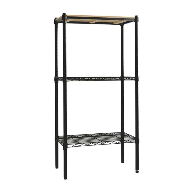 【dayneeds 日需百備】松木 60x30x120公分烤漆三層架 多款可選(木板層架/收納層架/展示架/層架/鐵架)