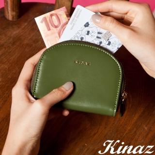 【KINAZ】驚喜圓滑貼心分層零錢包-芥藍綠元素-小物魔法系列