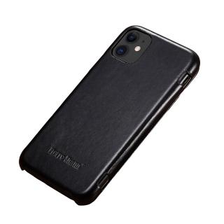 【Fierre Shann】iPhone 11 6.1吋 商務紋手工真皮皮套