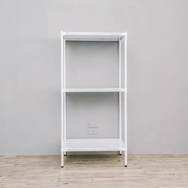 【dayneeds 日需百備】極致美學 75x45x150公分烤漆三層架(沖孔鐵架/收納層架/展示架/層架/鐵架)